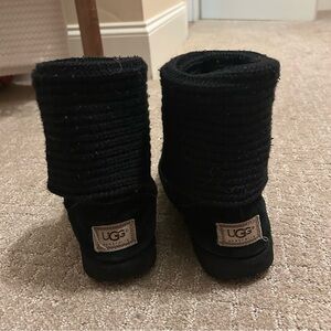 UGG Black Knit Boots